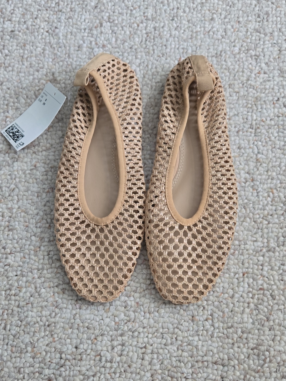 Mesh Ballet Flats in Brown US 8 Like New